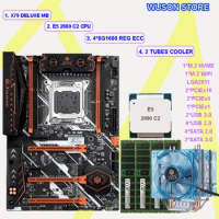 Building perfect computer HUANANZHI deluxe X79 gaming motherboard set Xeon E5 2680 C2 with cooler RAM 32G(4*8G) DDR3 1600 RECC
