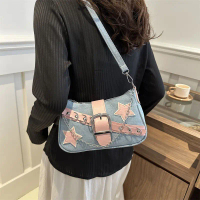 Beg Alif Syukri Official Denim  Bag Polo Wanita Mini KellyBeg Tangan Comel , Gaya Vintaj, Untuk Wani