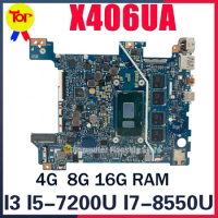 X406UA Laptop Motherboard For ASUS VivoBook S14 X406UAR X406U X406UAS S406U V406U I3-8130U I5-8250U I7-8550U 4G 8G 16G Mainboard