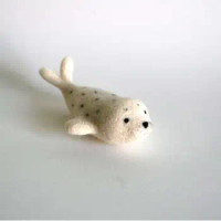 Non-Finished Felt Kit Needle Felting white dolphin Special Birthday Gift Poked Kits Handcarft DIY Wool Felting Material Package
