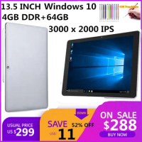 2023 Sales 13.5 INCH 4GB+64GB Windows 10 Notebook 3000 x 2000 IPS CWI534 Tablet PC HDMI-Compatible WIFI N3450 64 Bit Quad Core