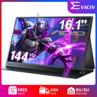 EVICIV 144Hz Portable Monitor 16.1" Gaming Display USB-C HDMI 1080P IPS Speaker External Travel Second Monitor for Laptop Mac