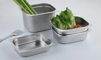 GASTRONORM PAN FOOD PAN TEMPAT SAYUR TUTUP STAINLESS 1/9 17.6x10.8CM