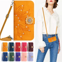 Phone Case For OPPO Reno11 F F25 Pro Case Luxury Glitter Marble Wallet Holster Magnetic Leather Flip With long lanyard