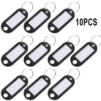 Key Rings 10X Label Keychain Keychain 10pcs 50.0mm X 22.0mm Black Blue Colorful Lastic Protective Cover Silver
