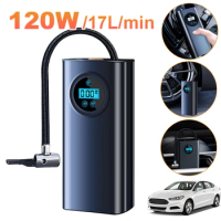 Electric Air Compressor Rechargeable High Precision Car Tyre Inflator LCD Display Electric Tire Pump with Digital Pressure Gauge