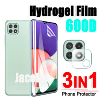 3 IN 1 Front Back Hydrogel Film For Samsung Galaxy A21s A21 A22s A22 5G 4G Camera Glass samsun Galaxi A 22s 22 21 5 G Protection