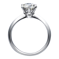 YJZ017 แหวนเพชรเทียมมงกุฎหกเล็บหญิงเงินแท้ S925 ชุบทองคำขาว 1 กะรัตสองกะรัต 3 แหวนแต่งงานกะรัต ~