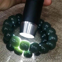 100% real jade Natural hetian black green jade bracelet bangle beads jadite jade bracelets jade jewelry christmas bracelet 13*14