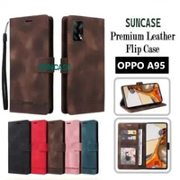 SUNCASE Oppo A95 cover hp model dompet multi fungsi flip case wallet leather SUNCASE PINK
