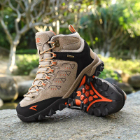 Sepatu Gunung SNTA 506 Beige Brown Waterproof Soft Shell Outdoor Traveling Hiking Shoes Unisex Origi
