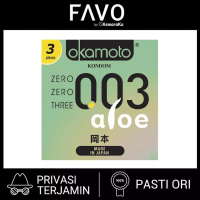 Okamoto Kondom Okamoto Aloe - 3 Pcs - Kondom Tipis Tahan Lama