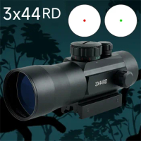 3X44 Telescope Green Red Dot Red Green Dot Adjustable Light Source Telescope Remote Observation Outdoor Camping