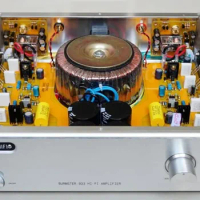 ON NJW0281 NJW0302 power tube + LM4562 Op amp 150W+150W Preamp After class Combined Merging amplifier