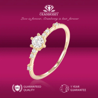 OS1-R87 Cincin Wanita Kawin Lamaran Ring Model Terbaru Cranberry Jewelry Garansi 1 Tahun Free Box Pa