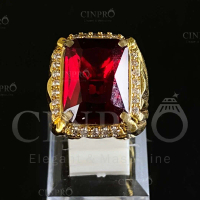 [CINPRO] Cincin Batu Merah Siam Ring Kotak + Gratis Kotak