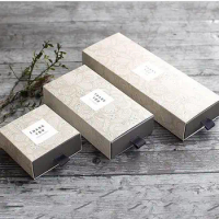 20pcs/lot Kraft Tea Drawer-type Creative gift box soap tea pull box cosmetic drawer carton