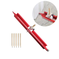 Woodworking Contour Copying Tool Aluminum Alloy Profile Scribing Ruler Contour Tools for Skirting Scribe Measuring Shape Gauge