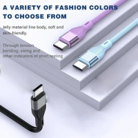 1m USB To Type-C PD Fast Charging Charger Smart Phone Accessories Liquid Silicone Cable For Lightning Micro-USB For Iphone