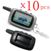 10 Pcs/lot Russia Version Keychain alarm For Starline A9 LCD Remote 2 Way Two Way Car Alarm System start stop key fob alarm