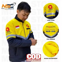 Jaket Maxim Jaket YPSSI Full Bordir Bahan Waterproof Logo YPSSI dan Maxim Foods Goods Rides
