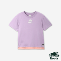 Roots 女裝- ROOTS METALLIC短袖T恤-紫色
