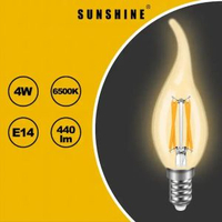 陽光 - LED燈膽(復古拉尾燈絲椒膽) - 4W / E14細螺頭 / 黃光2700K #LED蠟燭燈膽 #LED燈泡 (LCANTG-4E14W)