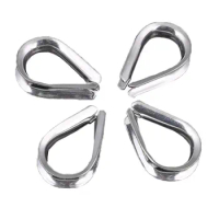 M1.5 M2 M3 M4 M5-M16 304 Stainless Steel Cable Wire Rope Protective Sleeve Thimbles Rigging Chicken Heart Ring Fixing Workpiece