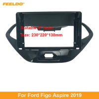 Car 9 Inch Audio Face Plate Fascia Frame For Ford Figo Aspire 2019 2Din Big Screen Radio Stereo Panel Dash Mount Frame Kit