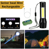 Senter Mini Senter LED Multifungsi Bisa Cas