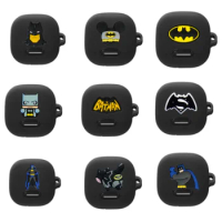 Cartoon Batman Case for Anker Soundcore Liberty 4 NC Soft Silicone Wireless Bluetooth Earphone Protective Cover with Hook