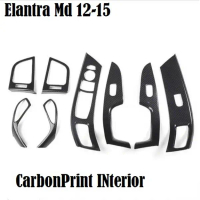 【Ready Stock】Hyundai Elantra Md Carbon Fiber/Print Interior Cover 2012-2015