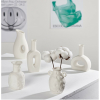 花瓶 陶瓷花瓶 白色陶瓷花瓶  乾燥花小清新客廳插花滿天星水培餐桌家居裝飾