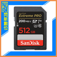 SanDisk Extreme PRO SDXC 512GB/512G Class10 200MB/s 記憶卡(公司貨)【跨店APP下單最高20%點數回饋】