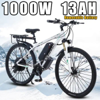 Electric Bicycle Retro Motorcycle 48V13AH1000W High Performance Adult Electric Bike 29 Inch Tire Mountain Off-Road 21Speed Ebike