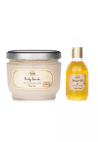 Sabon SABON - 柔膚滋養組合︰沐浴油(薑橙)+身體磨砂膏(玫瑰花茶) 2pcs