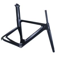 Factory Cheap Price Black Glossy Road Bike 700c Bike Frameset Carbon Chinese Carbon Road Bike Frames