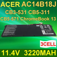 ACER 3芯 AC14B18J 日系電芯 電池 AC14B18J 3ICP5/57/80  KT0030G010 6040A5E9BX02 Chromebook 13 CB5-311 CB5-311P  CB3-531  CB5-571  CB5-571P