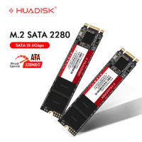 HUADISK SSD M2 SATA 2280 512GB 1TB Internal Hard Disk Drive SATA3.0 6GB/s M.2 NGFF SSD 2TB 256GB 128GB Drive for Laptop Desktop