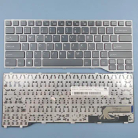 US Laptop Keyboard For Fujitsu Lifebook T725 T726 Series with Silver Frame US Layout