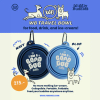 Wiggly Buddies - WB Travel Bowl ถ้วยน้ำสุนัขพับได้สำหรับพกพา คําแนะนําผลิตภัณฑ์ใหม่ของเดือนนี้