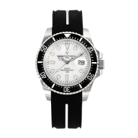 Valentino Coupeau 范倫鐵諾 古柏 陶瓷水鬼腕錶(銀色/白面黑框/橡膠)