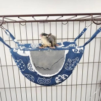 2025 Digantung Sangkar buaian ferret Dicetak dengan Cangkuk Buaian hamster Katil hangat ferret Untuk