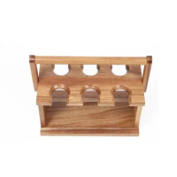 Carrier and Drying Rack for Whisky Tasting Glassware bamboo cup holder Bamboo Whiskey Glass Holder -