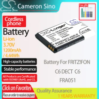 CameronSino Battery for FRITZ!FON C6 C6 DECT fits FRITZ!FON FRA051 Cordless phone Battery,Landline battery 1200mAh/4.44Wh 3.70V