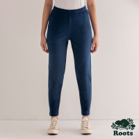 Roots 女裝- 摩登週間系列 斜紋長褲-深藍色