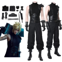 Final Cospaly Fantasy VII 7 Cosplay Cloud Strife Cosplay Costume Outfit Uniform Full Set Clothing Men Halloween Party Suits