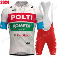 Team Polti Kometa Cycling Jersey 2024 Set Short Sleeve Italy Clothing Men Road Bike Shirts Suit Bicycle bib Shorts MTB Maillot