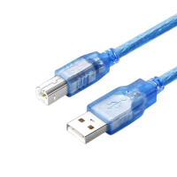 【Bravo-u】USB 2.0 傳真機印表機連接線-A公對B公(透藍5米-2入)