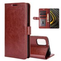 100pcs/Lot Phone Crazy Horse Wallet Leather TPU Cover Case For Xiaomi POCO M3 X3 NFC 10T Note 10 Lite Redmi Note 9 Pro